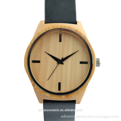 2017 wholesale simple bamboo watch with bamboo dial watch